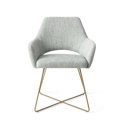 Jesper Home Yanai eetkamerstoel Soft Sage cross gold