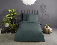 Good Morning Dekbedovertrek "uni dessin" - Groen - (200x200/220 cm) - Katoen - thumbnail