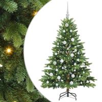 Kunstkerstboom met 150 LED met standaard Groen 150 cm PE en PVC - thumbnail