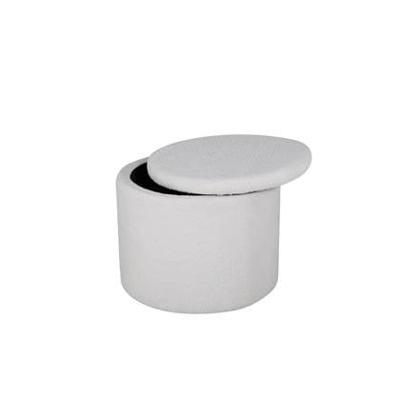 Fjôrd - Poef Wit Met Opbergruimte - Teddy - Dunken