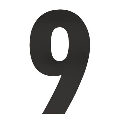 Intersteel Huisnummer 9 XXLNumbra 50cm zwart - 0023.402129