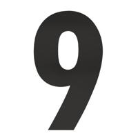 Intersteel Huisnummer 9 XXLNumbra 50cm zwart - 0023.402129 - thumbnail