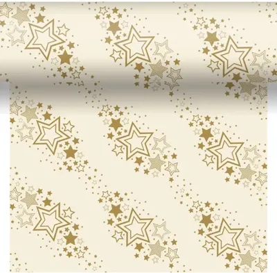 Duni dunicel 3-in-1 tafelloper holiday star 40x480cm crème