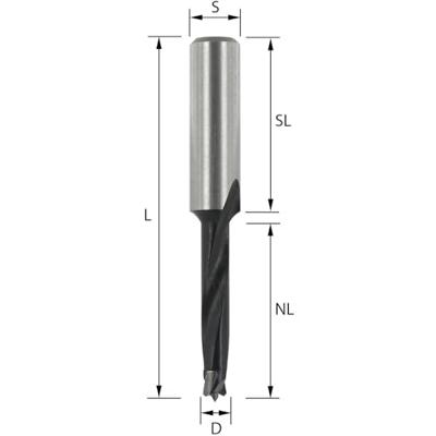 ENT Drevelboor HM 5x30x57mm kolf 8mm - 7924000