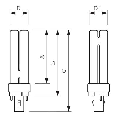 Philips PL-C 18W kleur 830 2-pins