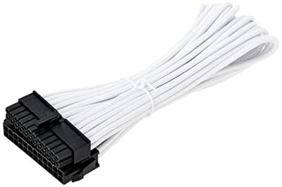 Bitfenix Stroom Verlengkabel [1x ATX-stroomstekker 24-polig - 1x ATX-stroombus 24-polig] 0.30 m Wit, Zwart