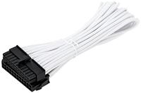 Bitfenix Stroom Verlengkabel [1x ATX-stroomstekker 24-polig - 1x ATX-stroombus 24-polig] 0.30 m Wit, Zwart - thumbnail