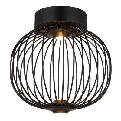 Globo Zwarte plafondlampGalway enkel kooi Ø 30cm - 15652D