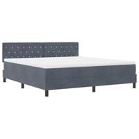 Boxspringbed met matras en LED fluweel donkergrijs 180x200 cm - thumbnail