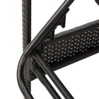Ligbed met kussen 63x200x81 cm poly rattan zwart - thumbnail