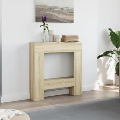 VidaXL Haardombouw 81x18x82 cm bewerkt hout sonoma eikenkleurig VidaXL Haardombouw 81x18x82 cm bewerkt hout sonoma eikenkleurig