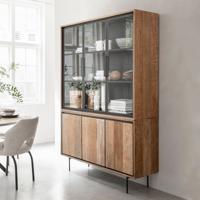 DTP Home Vitrinekast 'Metropole' Teakhout, 210 x 140cm - thumbnail