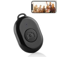 Bluetooth remote shutter afstandsbediening voor smartphone camera - Mini - Zwart - thumbnail