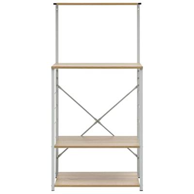 VidaXL Magnetronkast 60x39,6x123 cm bewerkt hout wit en eikenkleurig