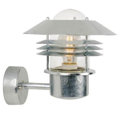 Buitenlamp voordeur zilver Nordlux &apos;Vejers&apos; wandlamp E27 IP54