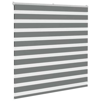 VidaXL Zebra rolgordijn 150x100 cm stofbreedte 145,9 cm donkergrijs VidaXL Zebra rolgordijn 150x100 cm stofbreedte 145,9 cm donkergrijs