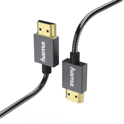 Hama High-speed HDMI-kabel Elite Ethernet Metaal Antraciet 0,75 M Hama High-speed HDMI-kabel Elite Ethernet Metaal Antraciet 0,75 M