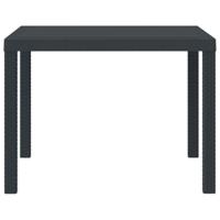 Tuintafel 100x100x73 cm poly rattan antraciet - thumbnail
