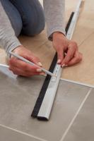 Tesa Deurborstel met veersysteem - 100 x 4 cm - wit - thumbnail