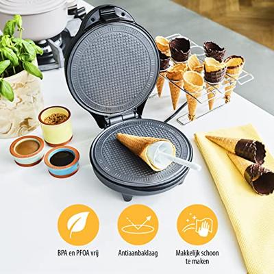 Tristar WF1170 Stroopwafel- en IJshoorntjesmaker Zwart - thumbnail