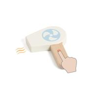 Classic World houten dieren verzorgen speelset in tas, 16dlg. - thumbnail