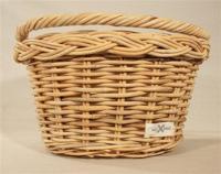 Pit rieten stuur mand rond groot vlak naturel - thumbnail