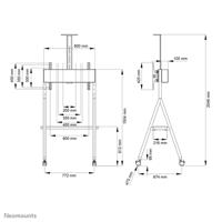 NeoMounts NS-M1500BLACK flat panel vloer standaard 165,1 cm (65 ) Draagbare flatscreen vloerstandaar - thumbnail