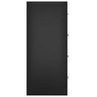 Dressoir met 4 lades 60x30,5x71 cm zwart - thumbnail