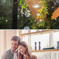 Set van 2 Pavo - Platte LED ipbouwspots met lage inbouwdiepte 12mm - 3 Watt 300 Lumen - 2700K Warm wit - Dimbaar - Rond - Meubelspot - IP44 waterdicht - RVS - thumbnail