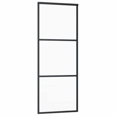 Schuifdeur met beslag 76x205 cm ESG-glas en aluminium