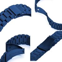 Stalen schakelband - Donkerblauw - Geschikt voor Apple watch 38mm / 40mm / 41mm / 42mm - thumbnail
