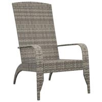 Tuinstoel Adirondack poly rattan grijs - thumbnail