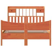 Bedframe zonder matras massief grenenhout wasbruin 150x200 cm - thumbnail
