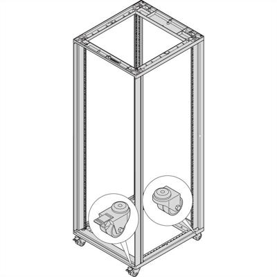 nVent SCHROFF 27230067 19 inch Wielen voor patchkast Meerdere kleuren