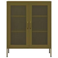 Opbergkast 80x35x101,5 cm staal olijfgroen - thumbnail