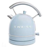 Vintage waterkoker - SWISS - KTL6 - 2200 W - 1,8 L - 360° draaibare voet - Blauw - thumbnail
