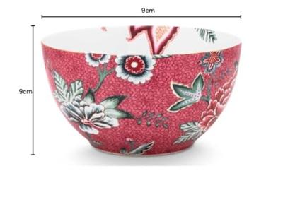 Pip Studio Flower Festival Kom Donkerroze 15 cm