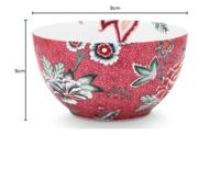 Pip Studio Flower Festival Kom Donkerroze 15 cm - thumbnail
