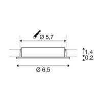 SLV 112222 DL 126 LED-inbouwlamp LED LED vast ingebouwd 3 W Chroom - thumbnail