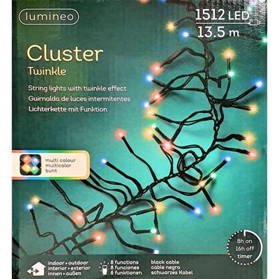 LED clusterverlichting multicolour 1512 lampjes