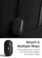 Mujjo Echelon Leather AirPods Pro (1 & 2) Case Black - thumbnail