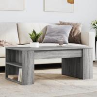 Salontafel 102x55x42 cm bewerkt hout grijs sonoma eikenkleurig - thumbnail