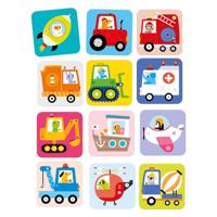 Banana Panda - grote memory spel voertuigen - 24st. - thumbnail