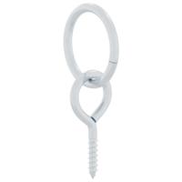 Schroefoog met ring 3 st staal zilverkleurig - thumbnail
