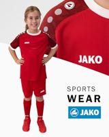 JAKO 4224K Shirt Iconic Km Kids - Sportrood/Wijnrood - 128 - thumbnail
