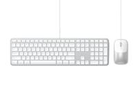 Satechi Slim CLX3 wired mouse & keyboard combo - Silver - thumbnail