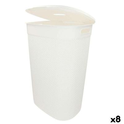 Wasmand Curver Wit Plastic 55 L 44 x 61 x 35 cm (8 Stuks) Wasmand Curver Wit Plastic 55 L 44 x 61 x 35 cm (8 Stuks)