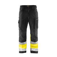 Blåkläder Softshell werkbroek High-Vis 15622517 | Zwart/High Vis Geel | Maat 54 - 7330509586228 - thumbnail