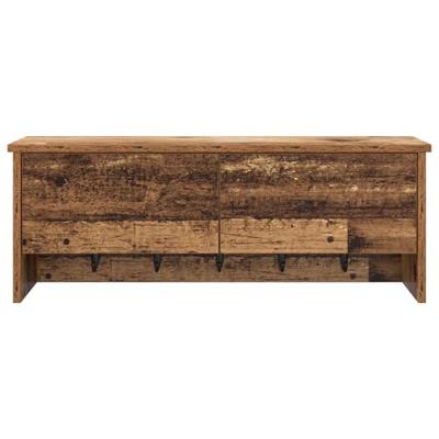 Wandgemonteerde kapstok Oud hout 80 x 20 x 30 cm Bewerkt hout Wandgemonteerde kapstok Oud hout 80 x 20 x 30 cm Bewerkt hout