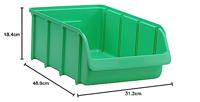 Hünersdorff 675400 Zichtbak (b x h x d) 495 x 315 x 185 mm Groen 1 stuk(s) - thumbnail